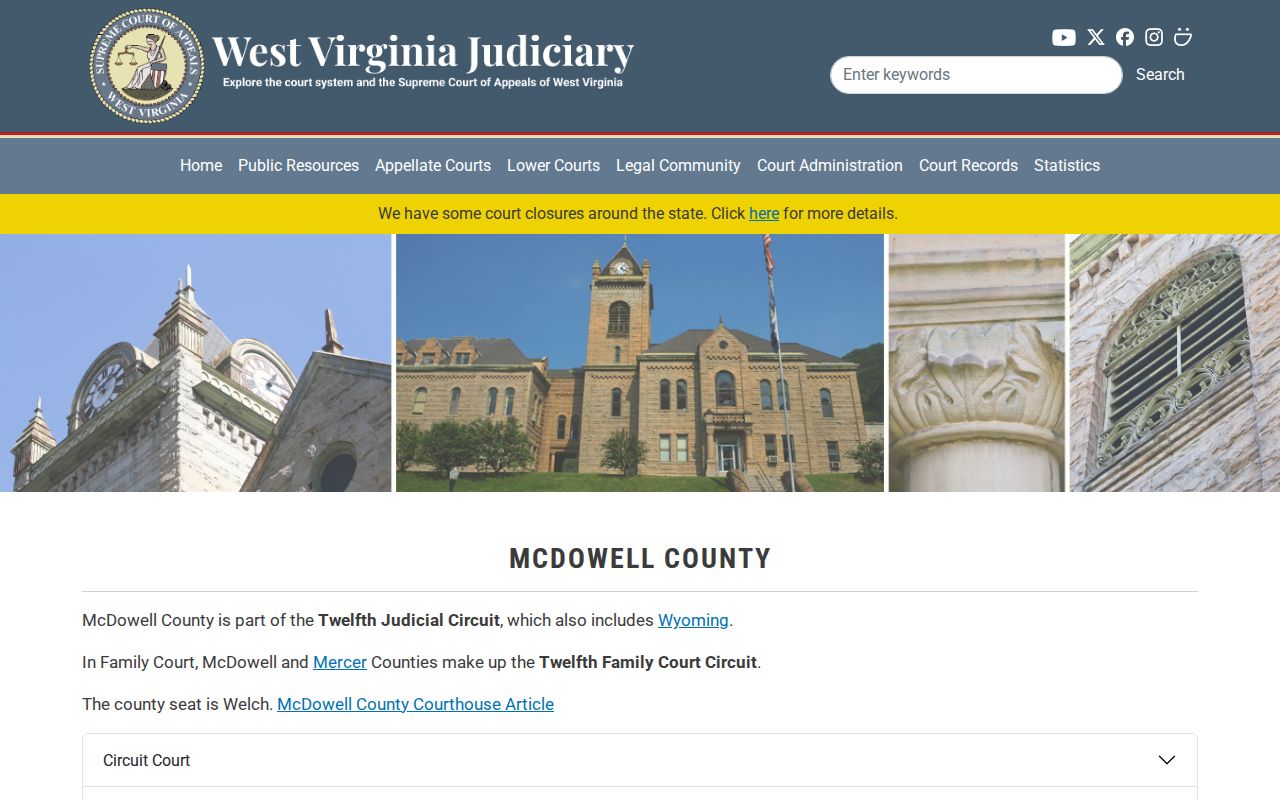 McDowell County criminal history court office contacts